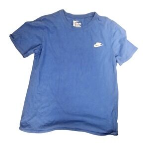 Nike Shirt Mens Medium Blue The Nike Tee Athletic Cut Crewneck Swoosh‎ Logo